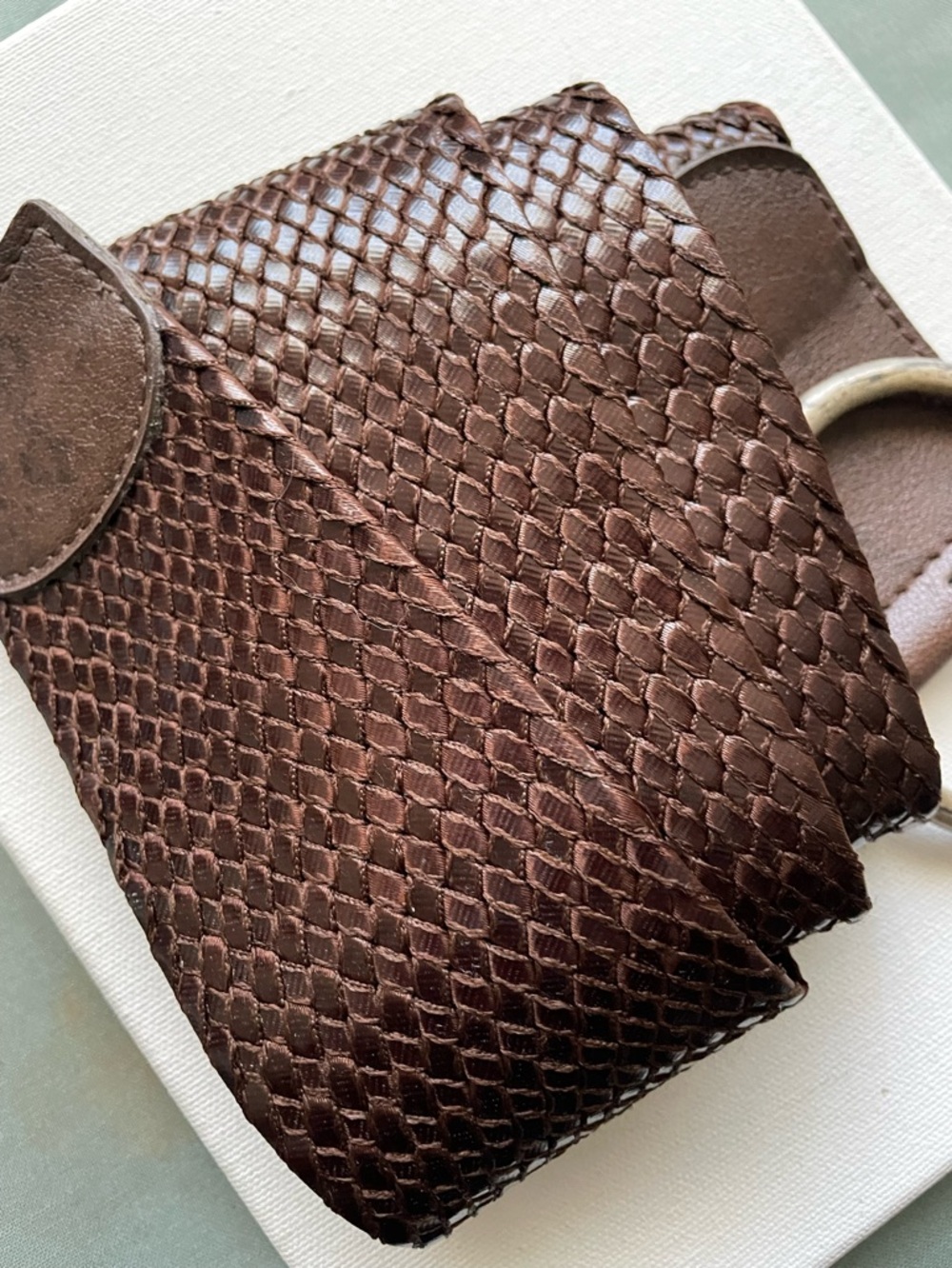 Brown braided belt - Picture 5 of 15